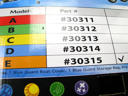 Coverite 30315 Model E Blue Guard Boat Cover For 20'-22' Boats