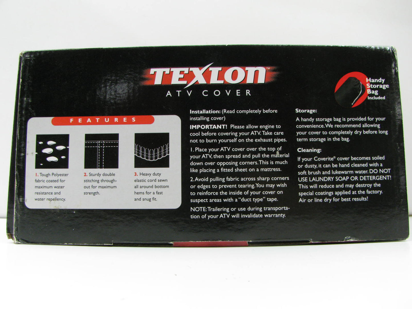 Coverite 33564 Texlon ATV UTV Cover, Up To 85'' Long