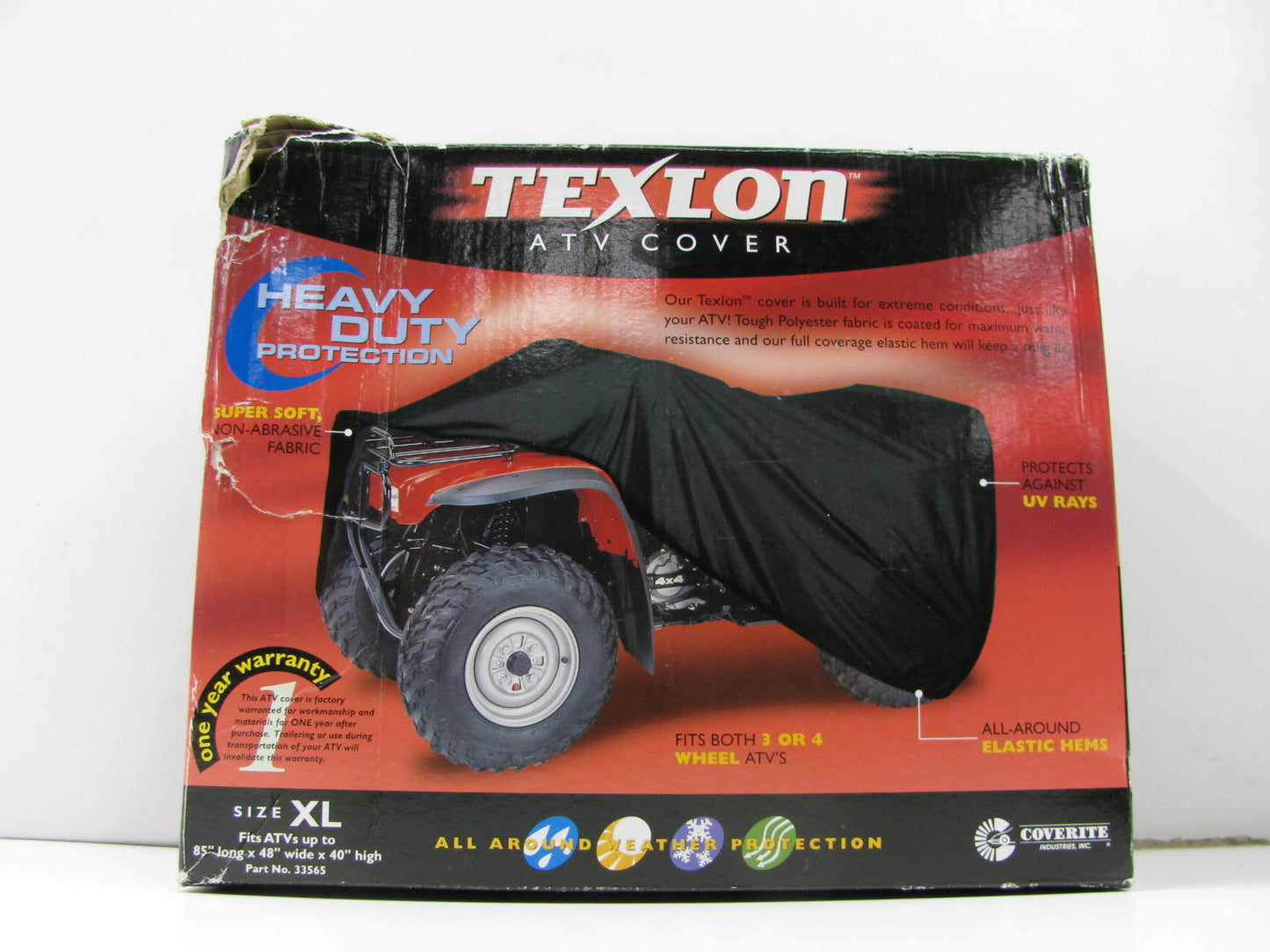 Coverite 33565 Tybond Car Cover For ATV UTV Up To 85'' Long X 48'' Wide X 40'' High