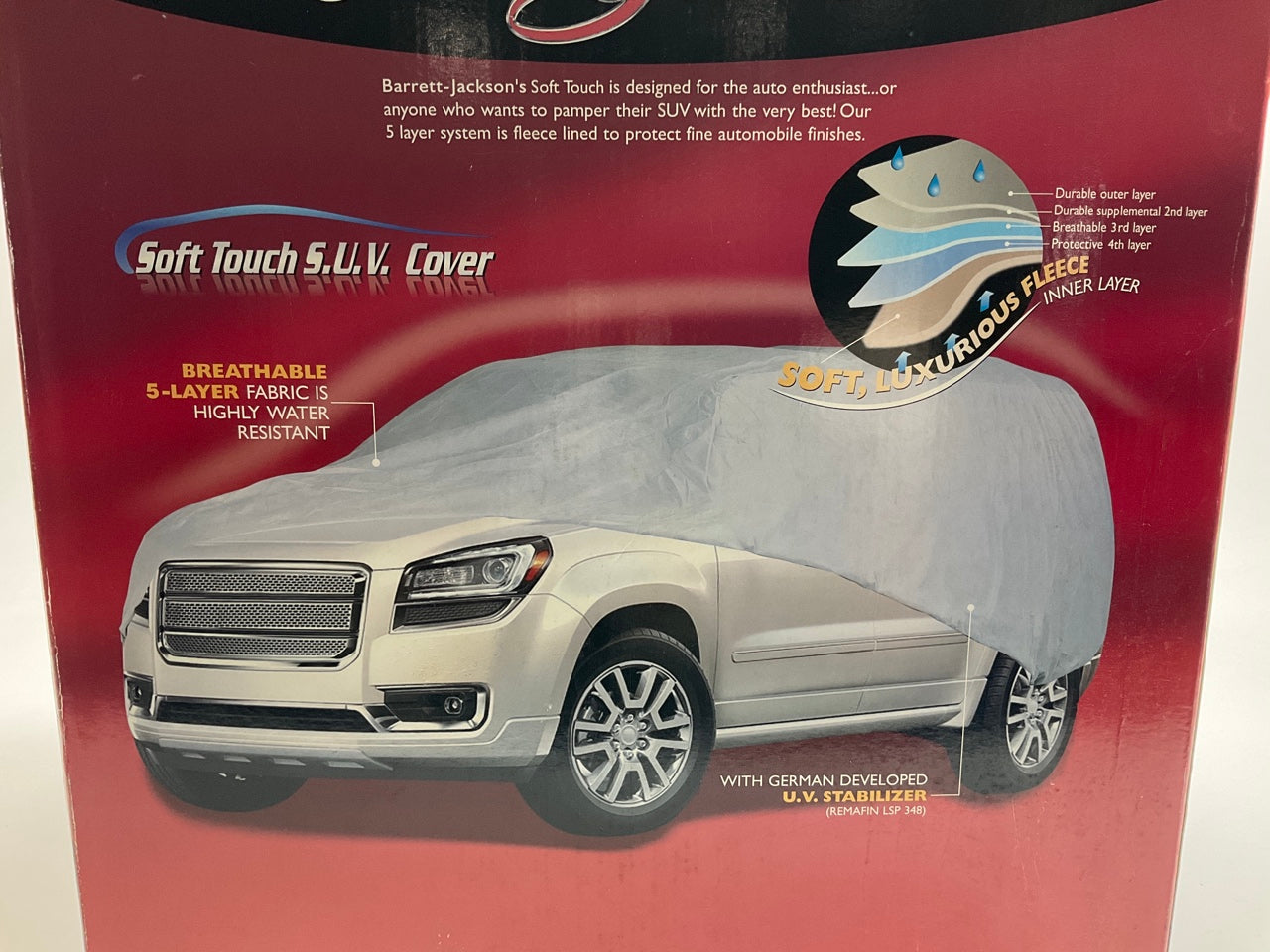 Barrett Jackson 34911 PREMIUM 5-layer SUV Car Cover 17'2'' (L) X 6'8'' (W) X 6'5''H