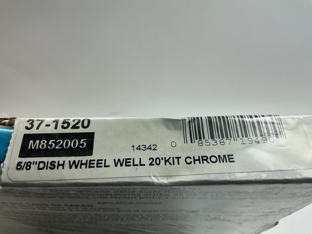Cowles 37-1520 5/8'' Dish Wheel Well Molding, 20 Feet - Chrome Moulding Strip