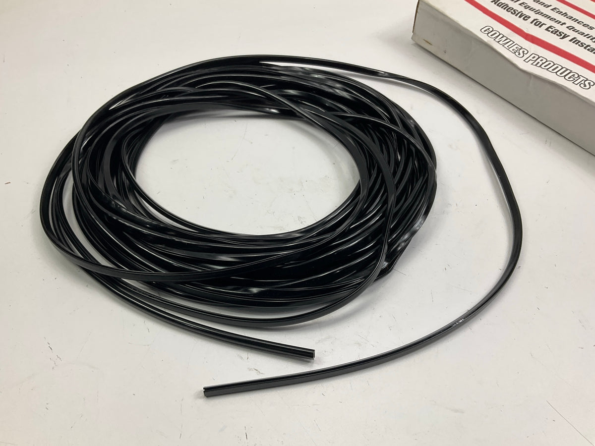 Cowles 39-211 5/16'' Wide Black Door Edge Guard Molding Trim ''U'' Shape, 50 Feet
