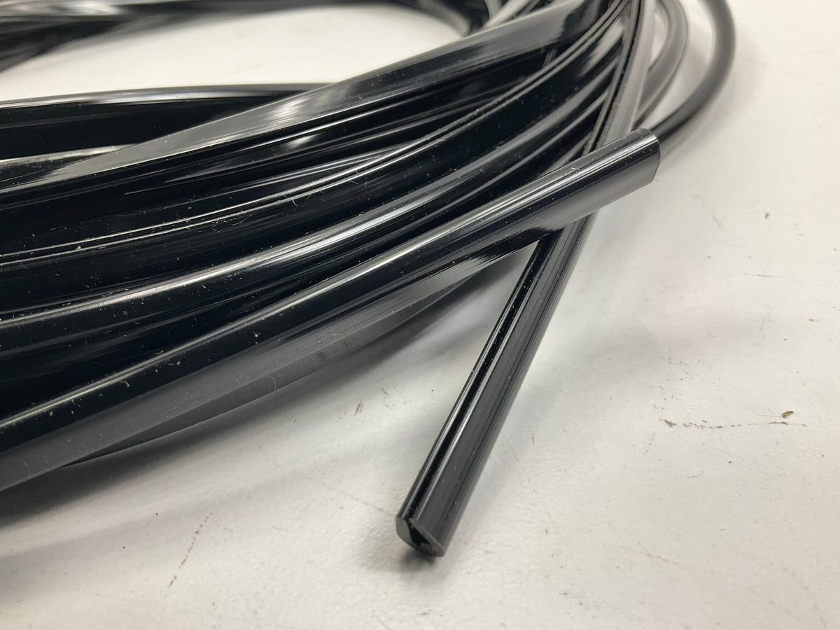 Cowles 39-211 5/16'' Wide Black Door Edge Guard Molding Trim ''U'' Shape, 50 Feet