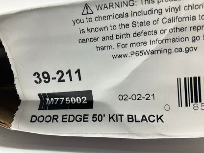 Cowles 39-211 5/16'' Wide Black Door Edge Guard Molding Trim ''U'' Shape, 50 Feet