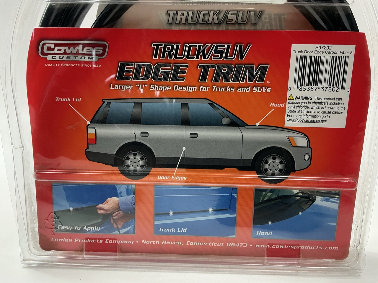 Cowles S37202 Custom Carbon Fiber Style Truck/SUV Door Edge Guard Trim, 8 Feet
