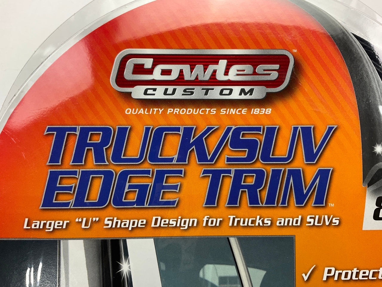 Cowles S37203 TRUCK/SUV Door Edge Trim Molding BLACK - 8 FEET