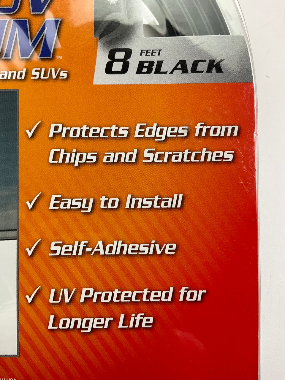 Cowles S37203 TRUCK/SUV Door Edge Trim BLACK - 8 FEET