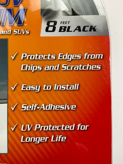 Cowles S37203 TRUCK/SUV Door Edge Trim BLACK - 8 FEET