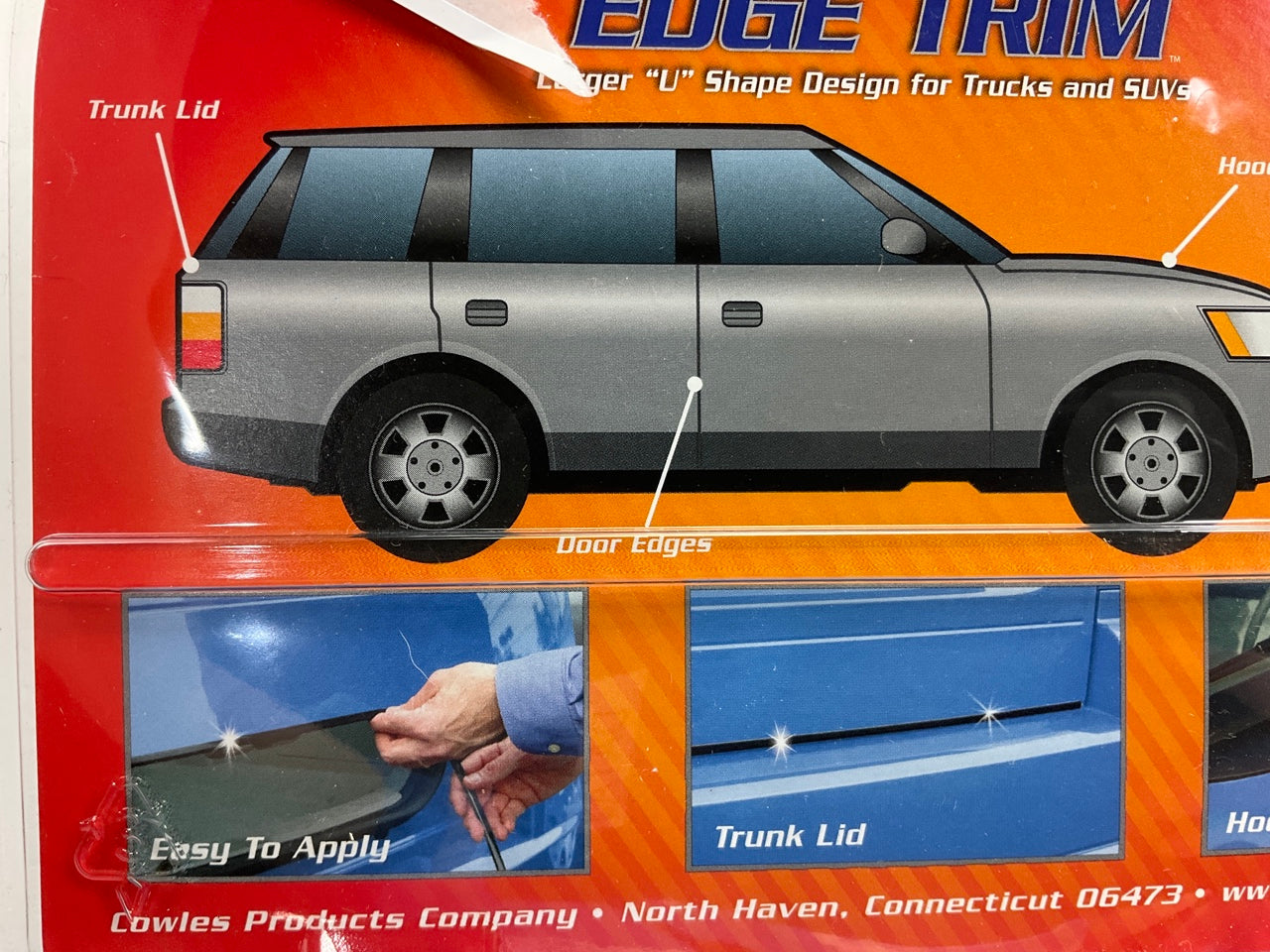 Cowles S37203 TRUCK/SUV Door Edge Trim BLACK - 8 FEET