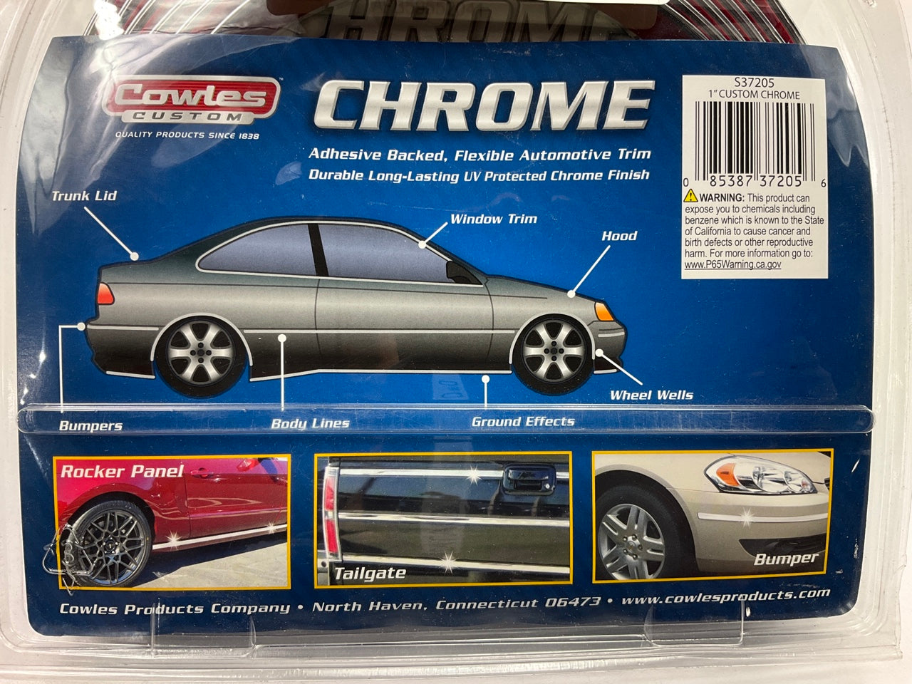Cowles S37205 Custom Chrome Truck Body Side Molding Trim 1'' X 12'