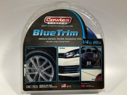 Cowles S37523 Universal Flexible Blue Adhesive Backed Molding Trim 1/4'' X 20'