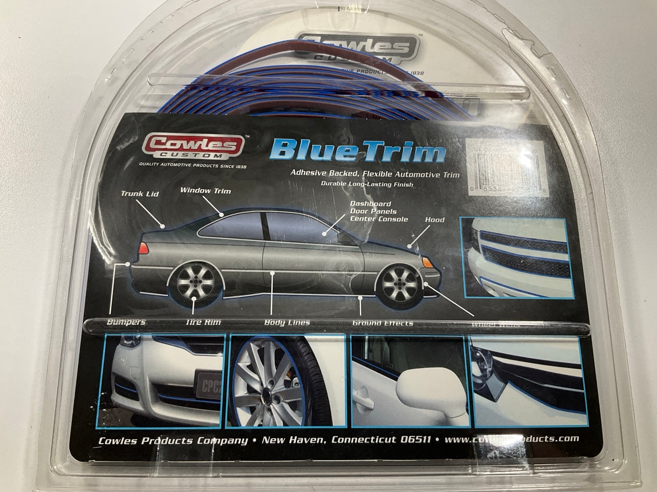 Cowles S37523 Universal Flexible Blue Adhesive Backed Molding Trim 1/4'' X 20'