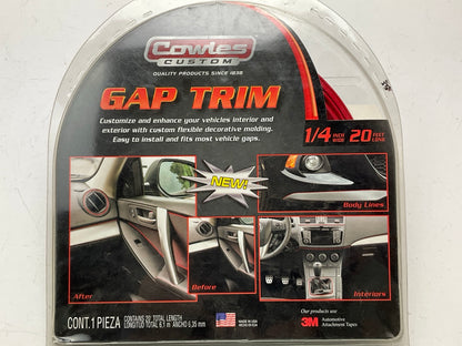 Cowles S37527 Custom Red Gap Trim Molding Strip 1/4'' X 20' Kit