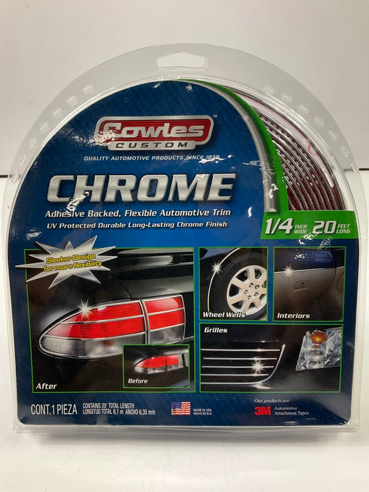 Cowles S37740 Custom Chrome Body Molding Trim 1/4'' X 20' Moulding Strip