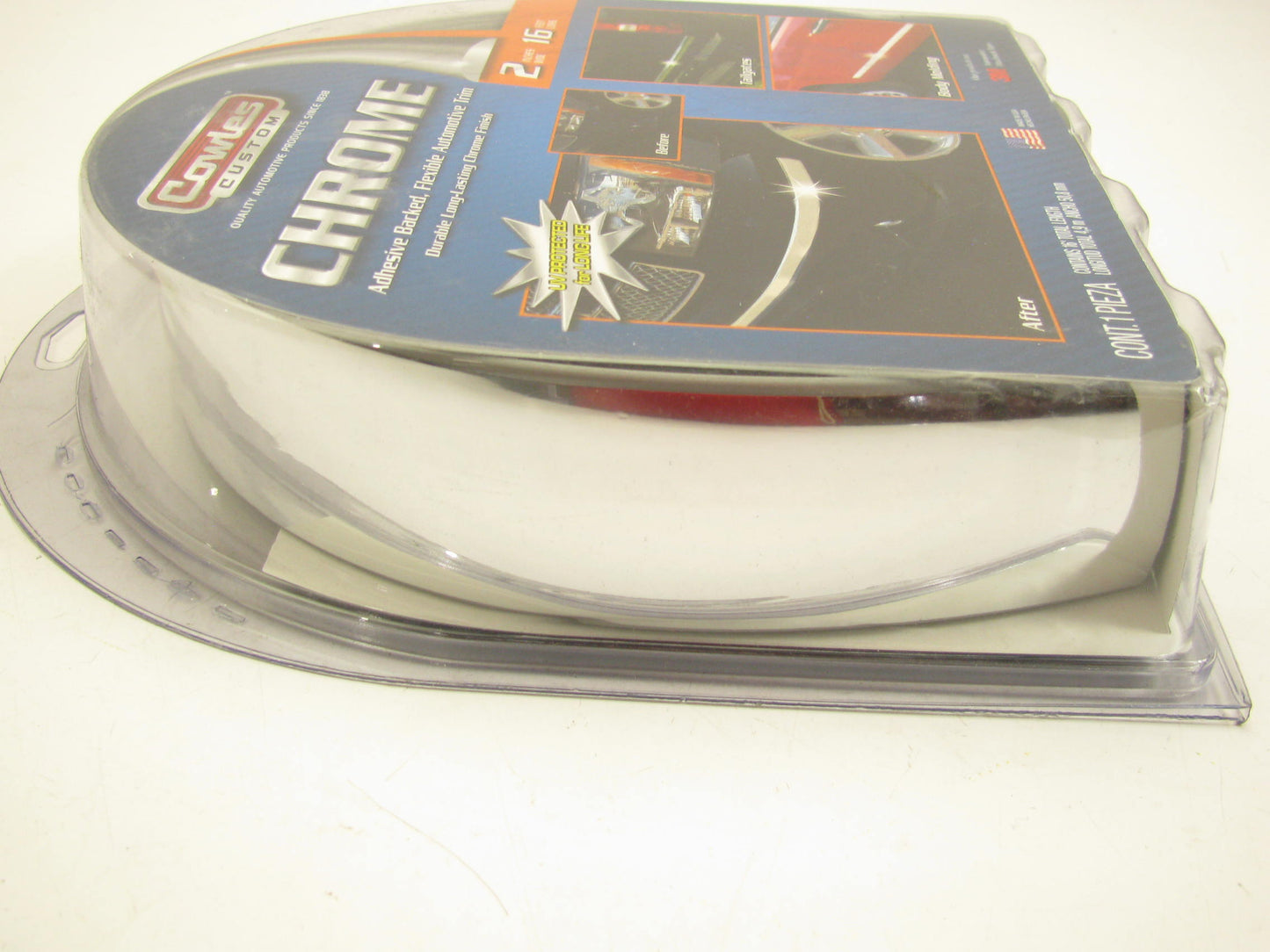 Cowles S38900 Universal Flexible Chrome Adhesive Backed Molding Trim 2'' X 16'