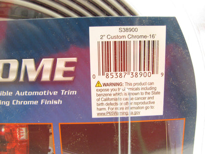 Cowles S38900 Universal Flexible Chrome Adhesive Backed Molding Trim 2'' X 16'