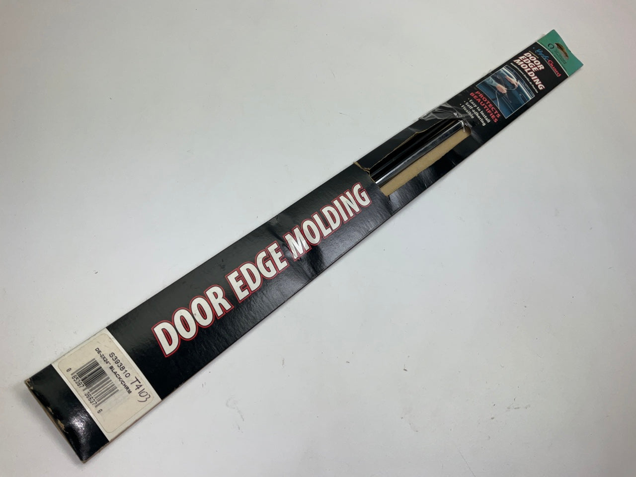 Cowles S393810 2''x24'' Door Edge Moulding Protector Strips - Chrome / Black