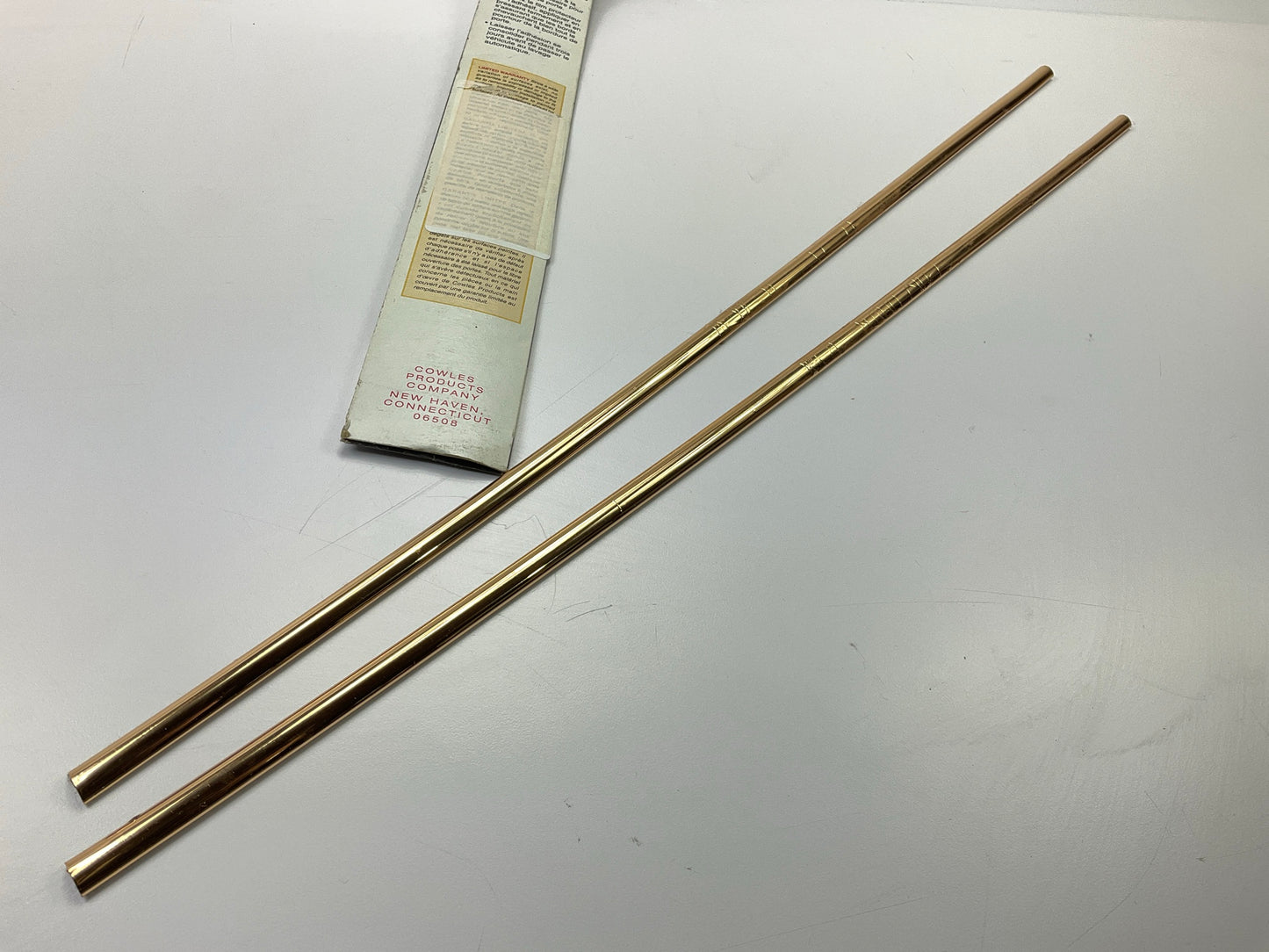 Cowles S395813 Door Edge Moulding Protector Strips, 2 X 24'' Gold, PAIR