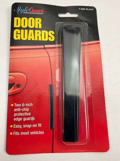 COWLES T3002 Black Deluxe Door Guards - Two 6'' Anti-chip Strips, Self-adhesive