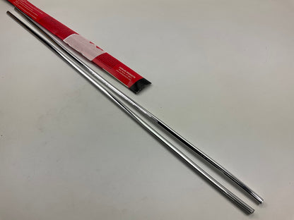 Cowles T3805 3/8'' Wide Chrome Door Edge U-Shape Protection Strip Trim, 27'' Long
