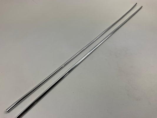 Cowles T3805 3/8'' Wide Chrome Door Edge U-Shape Protection Strip Trim, 27'' Long