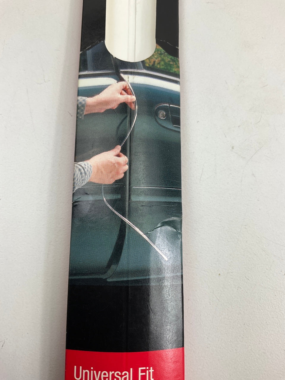 Cowles T3805 3/8'' Wide Chrome Door Edge U-Shape Protection Strip Trim, 27'' Long