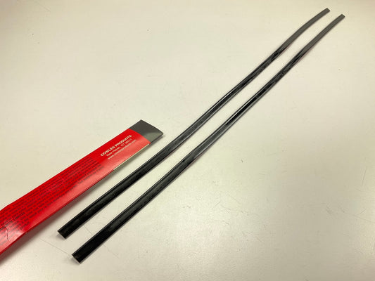 COWLES T4002 Black 3/8'' Wide Stick-On Door Edge Protection Trim Strips, 27'' Long