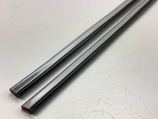 Cowles T4005 3/8'' Wide Chrome Door Edge Moulding Trim Strips - 27'' Long