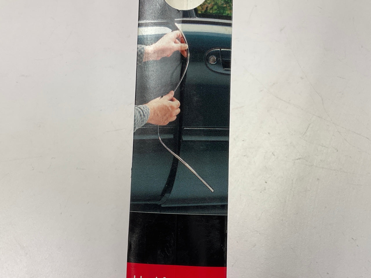 Cowles T4005 3/8'' Wide Chrome Door Edge Moulding Trim Strips - 27'' Long