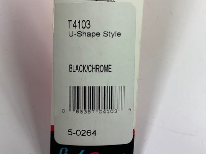 Cowles T4103 U-Shape, Black / Chrome Door Edge Guard Strips, Two 27'' Pieces
