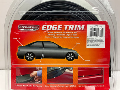 Cowles T5602 Black U-Channel Edge Moulding Trim, 18 Feet, For Cars, Trucks, SUVs