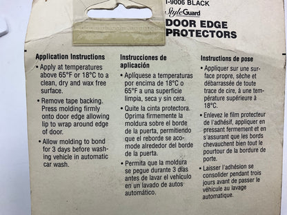 Cowles T9006 Black Car / SUV / Truck Door Edge Protectors Strips, 6 Inch, Pair