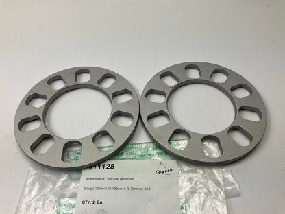 Coyote 911128 Wheel Spacers, Pair, 8mm (5/16'') 5 Lug