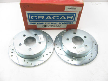 Cragar Rear Performance Slotted & Drilled Brake Rotors - 00-05 Grand Am, Impala