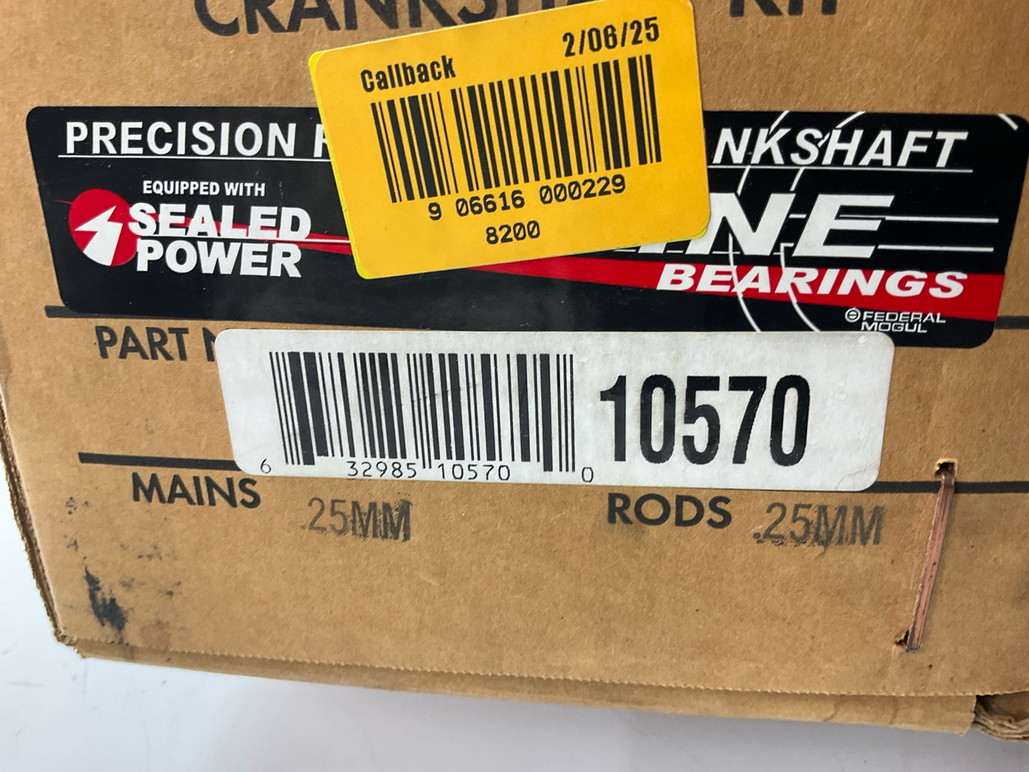 REMAN. 10570-25MM-25MM Crankshaft & Bearings, .25mm / .25mm 1991-2005 GM 3.4L-V6