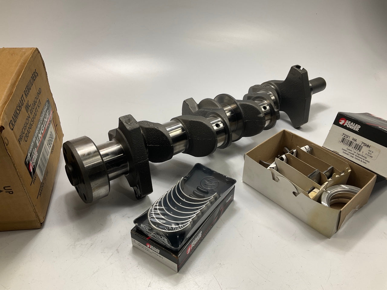 Reman OEM E88E-AB Crankshaft Kit W/ 0.75mm Main & 0.25mm Rod Bearings - Ford 2.3