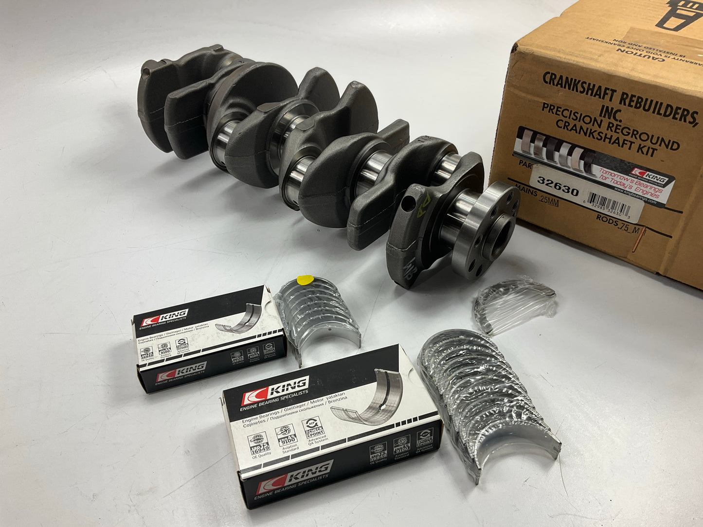 REMAN. 32630-25MM-75MM Crankshaft & Bearings, .25mm / .75mm 03-11 Toyota 2AZ-FE