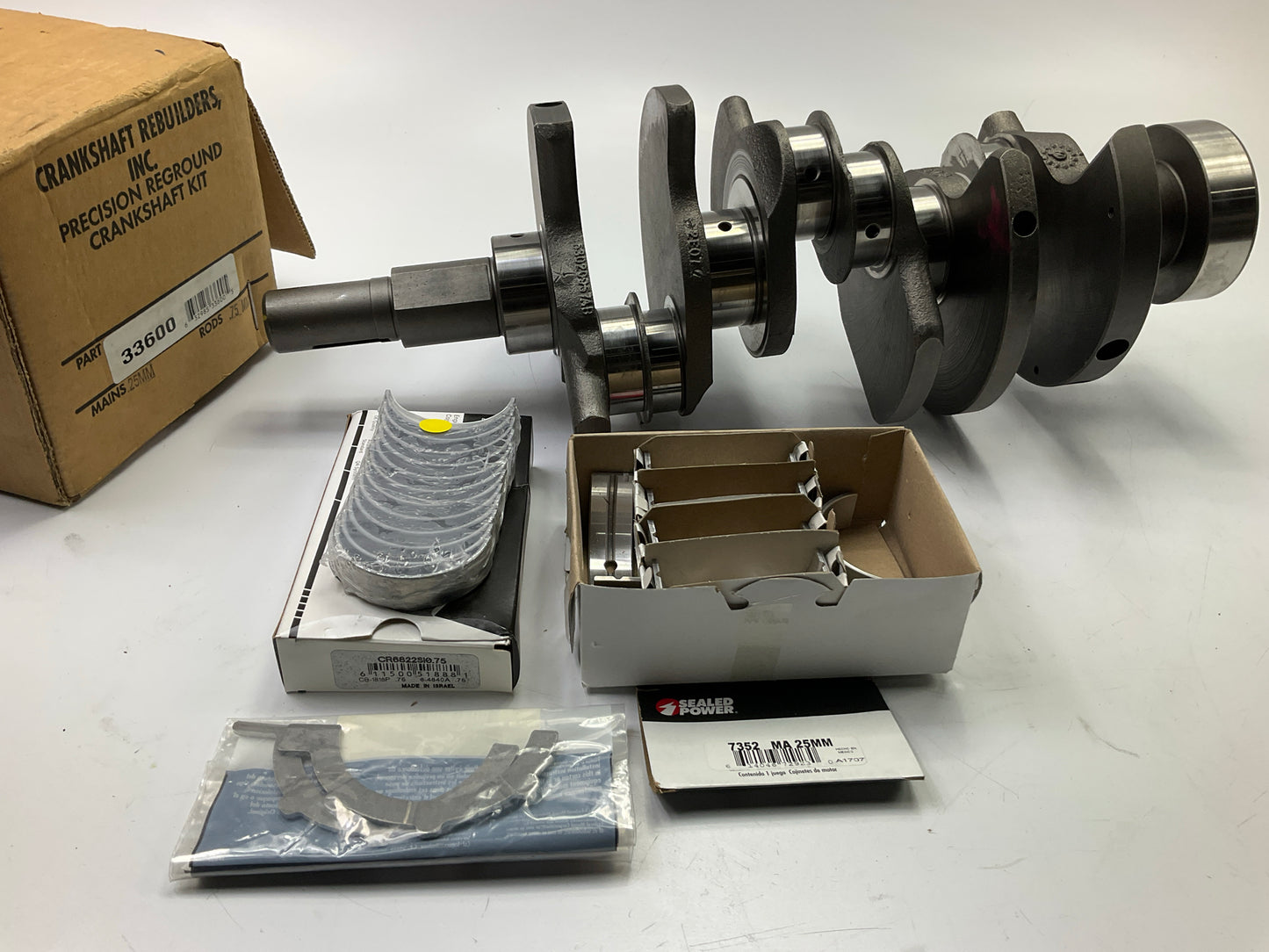 Reman 53020957AB Crankshaft Kit 0.25mm Main & 0.75mm Rod Bearings For Dodge 3.7L