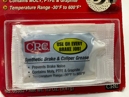 CRC 05352 Brake Caliper Synthetic Grease, 1/3 Oz