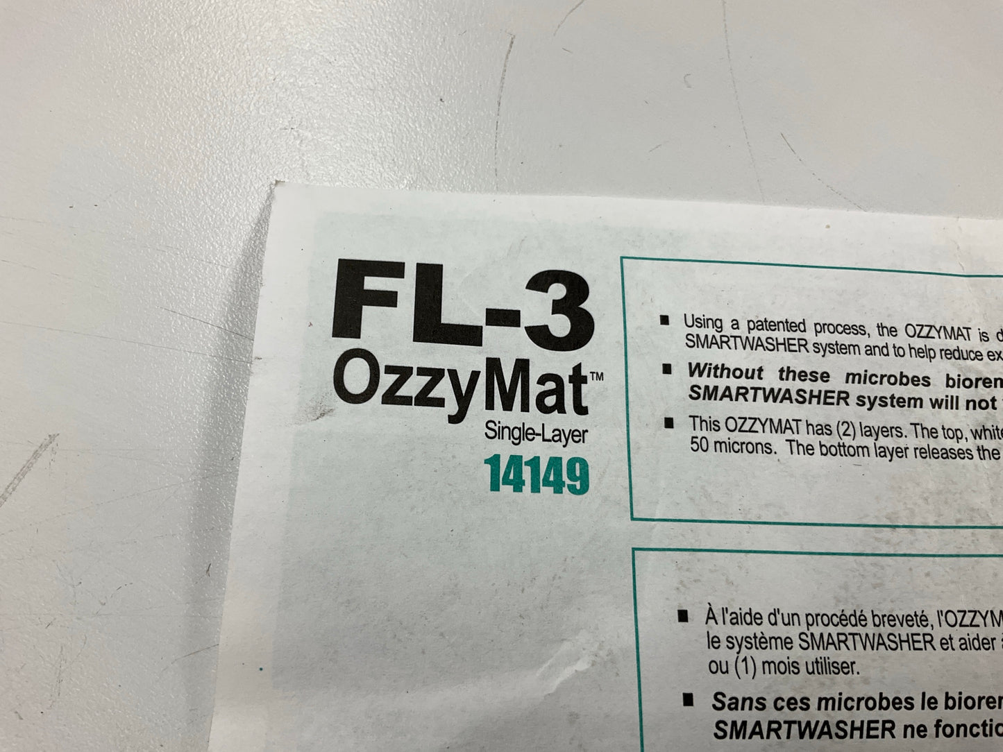 CRC SMARTWASHER OzzyMat FL3 Single-Layer Parts Washer Fluid Activation Mat