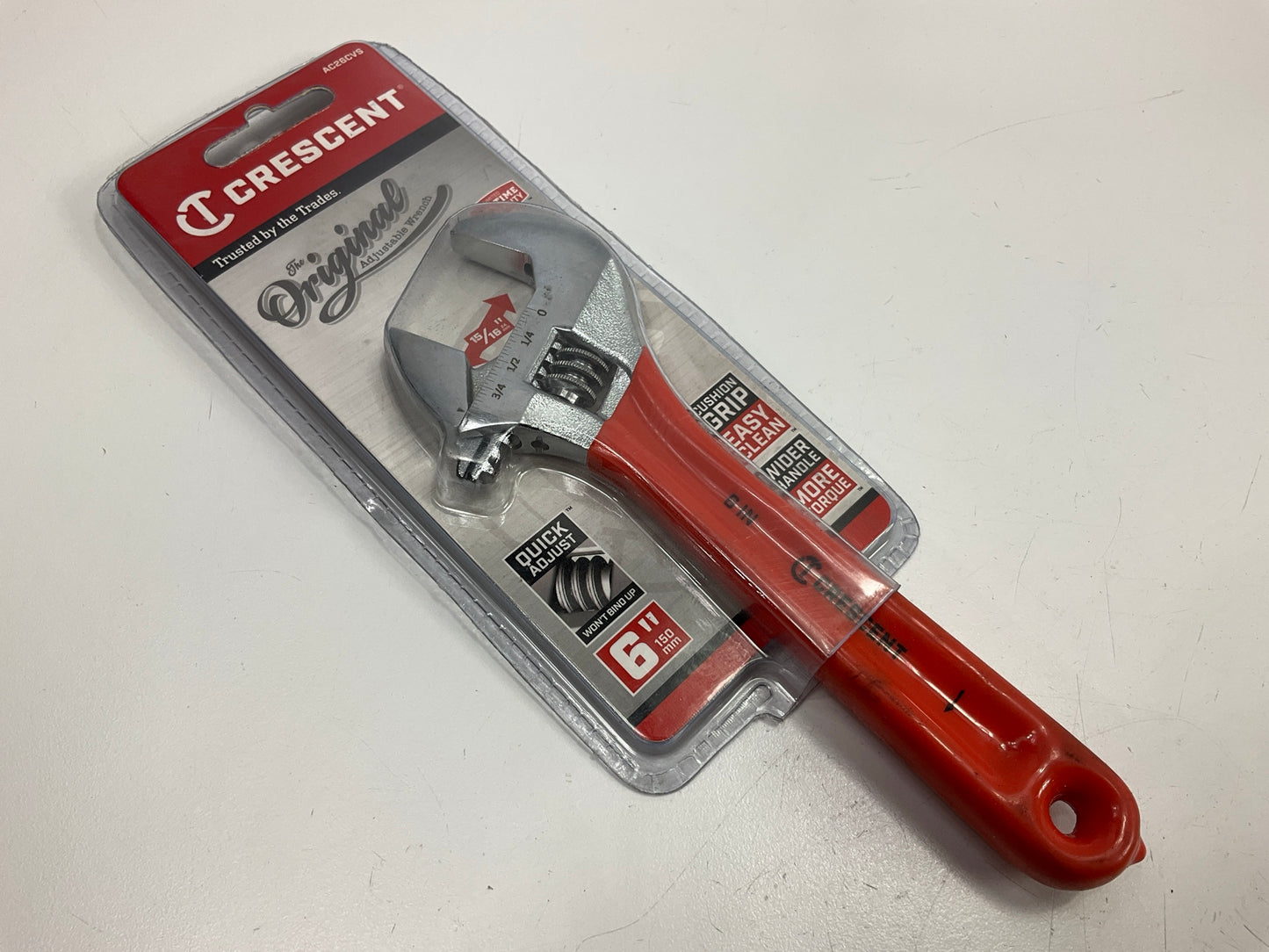 Crescent AC26CVS Adjustable Wrench 6'' Handle W 15/16'' Jaw Opening, Cushion Grip