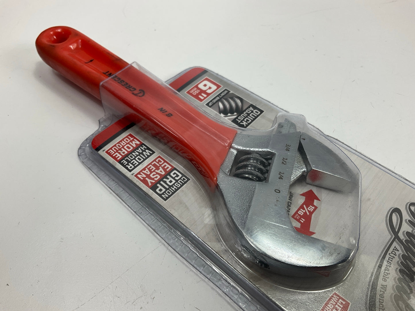 Crescent AC26CVS Adjustable Wrench 6'' Handle W 15/16'' Jaw Opening, Cushion Grip