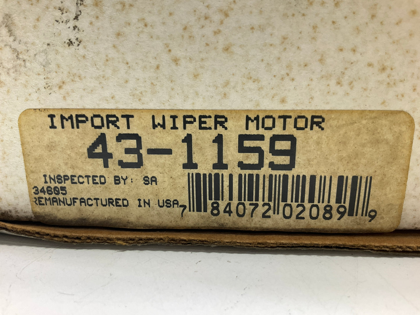 Crown 43-1159 Windshield Wiper Motor - 1985-1989 Isuzu I-Mark, 85-88 Spectrum