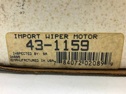 Crown 43-1159 Windshield Wiper Motor - 1985-1989 Isuzu I-Mark, 85-88 Spectrum