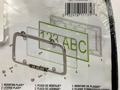 Cruiser 11135 Chrome/Black License Plate Frame For Dodge Ram Pickup, With Logo