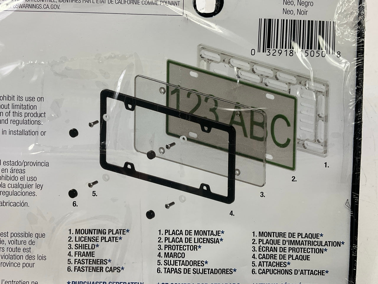 (2) Cruiser 15050 Neo License Plate Frames, Black