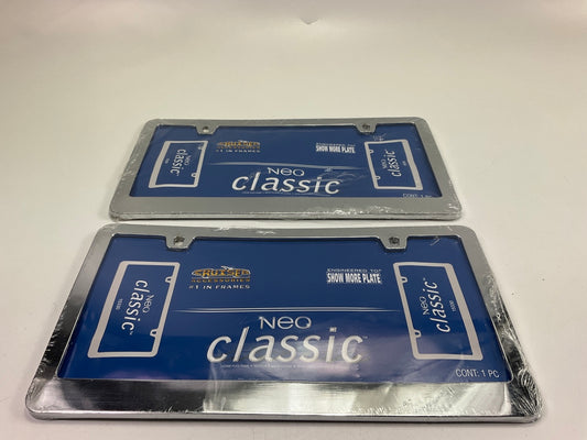 (2) Cruiser 15330 Neo Classic License Plate Frames, Chrome