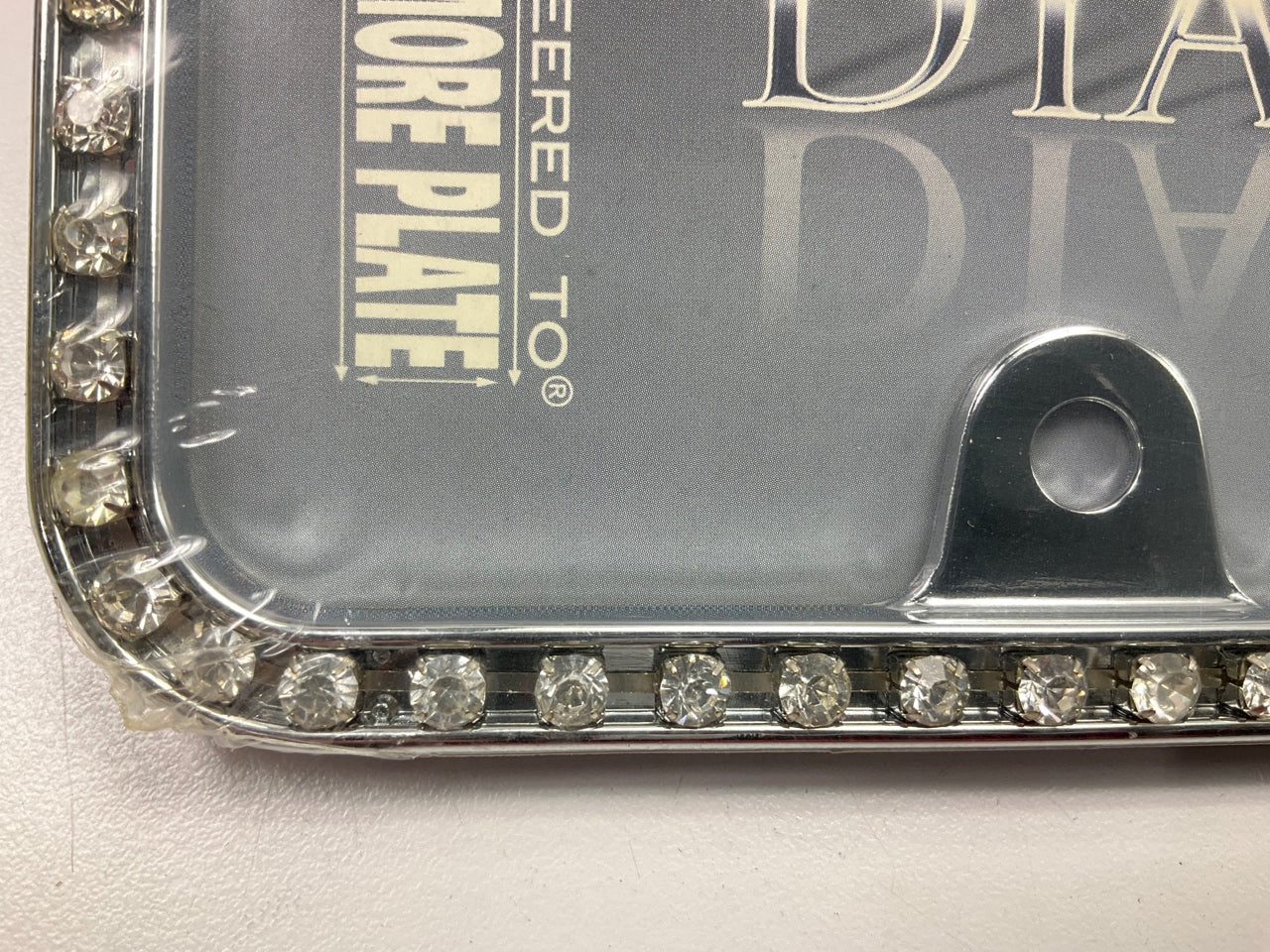 (2) Cruiser 18130 Diamondesque License Plate Frame, Chrome / Clear