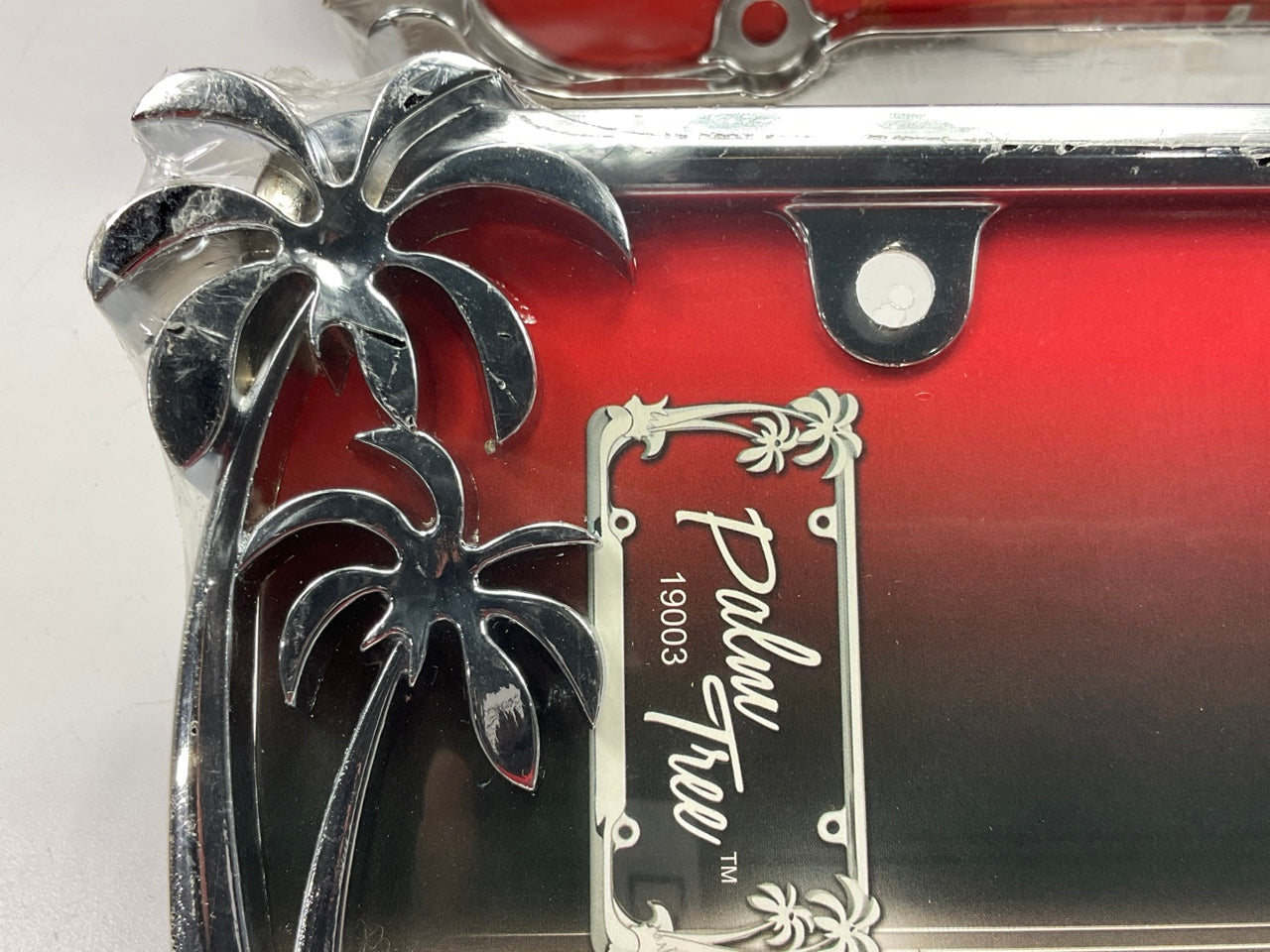 (2) Cruiser 19003 Palm Tree License Plate Frame; Chrome