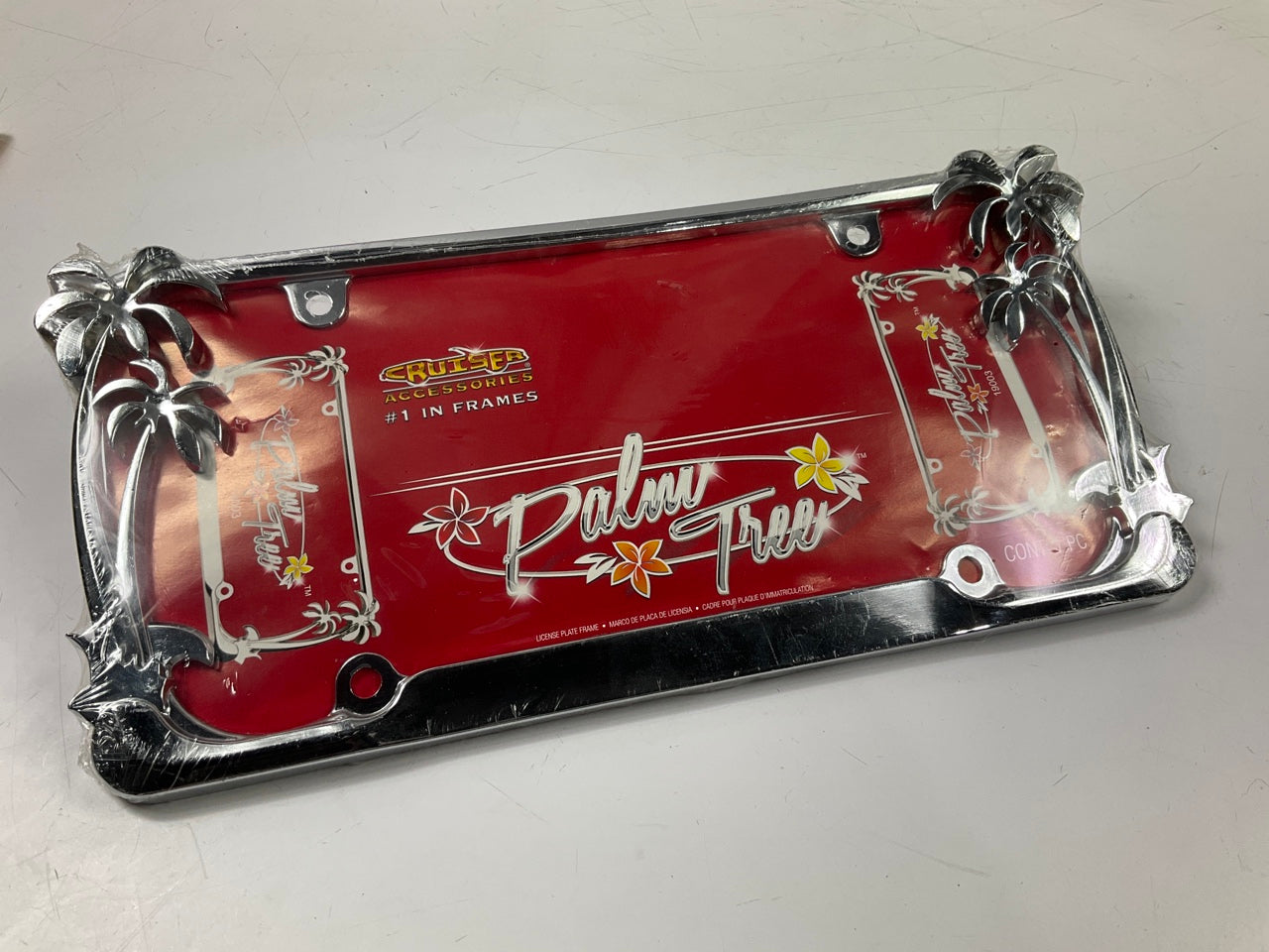 Cruiser 19003 Palm Tree License Plate Frame; Chrome